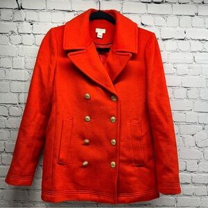 J. Crew factory Stadium Cloth Majesty Peacoat Coat Jacket in Red Sz 2